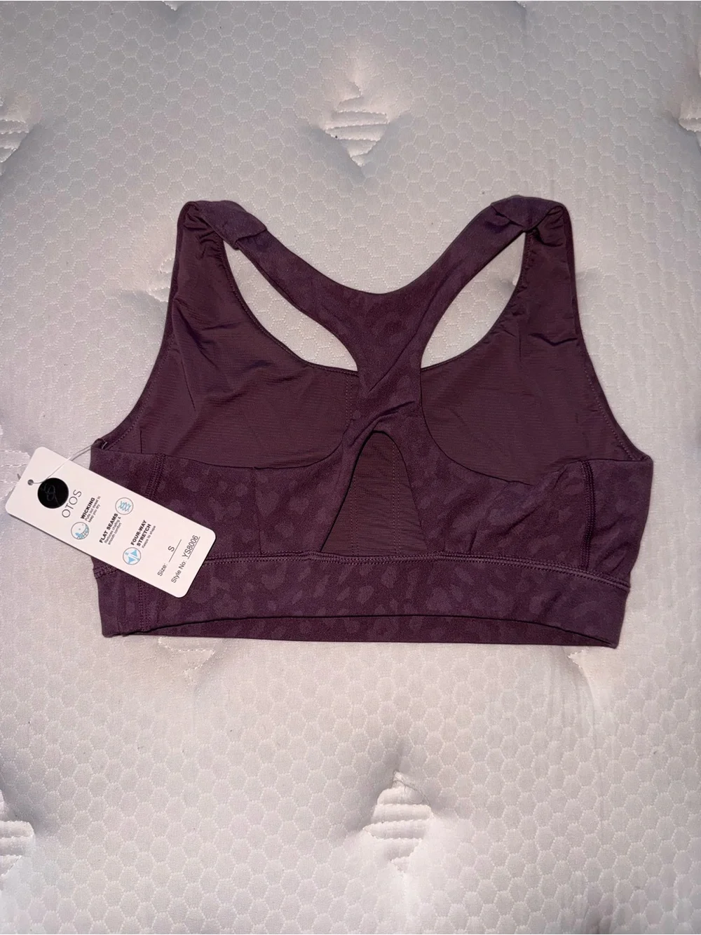 51. Nike Women's Purple Racerback Sports Bra - Picture 6 of 6
